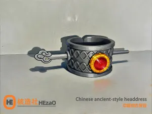 Chinese ancient-style headdress 中国仿古发冠