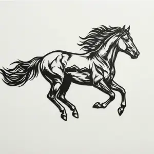 Wallart WILD HORSE with wide landscape