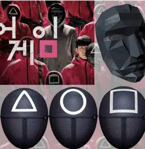 Squid Game Front man and Soldiers (full +folding) masks