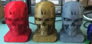 T800 Smooth Terminator Endoskull Printable WithBase (not Exo