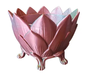 Triple-Color Lotus Planter Set - 2-in-1 Design with Drainage