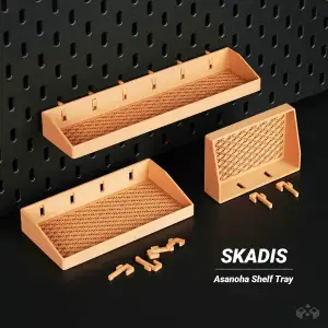Skadis Shelf Tray - Asanoha Pegboard Organizer