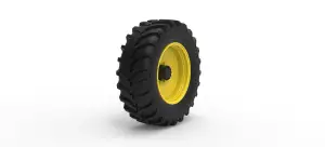 Front wheel of Racing Combine Harvester Version 1 Scale 1:25