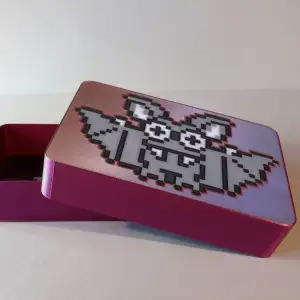 Bomb-Bat - 07, multicolor pixel art nesting box