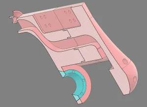 SUP Electric Motor Mount Adapter with Cooling Channel
