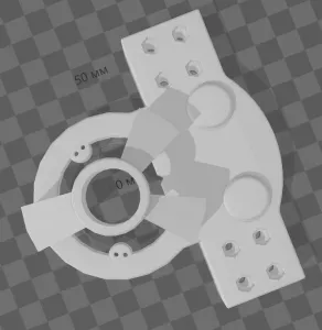 Jig/template for installing furniture hinges with 35 mm bowl