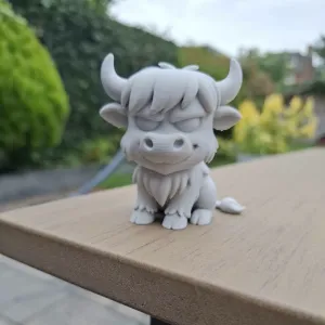 Grumpy highland cow