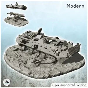 Carcass of Soviet Russian BTR 80 armored personnel carrier