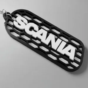 Scania logo honeycomb keychian