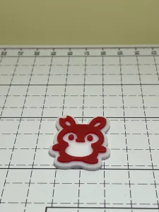 Cute 2D bunny keychain
