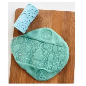 Birthday Texture Roller with Stamps for Sensory Play