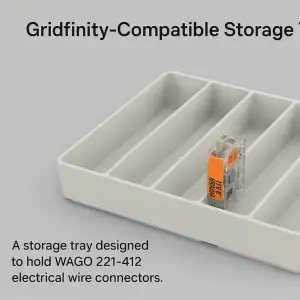 Gridfinity-Compatible Storage Bin for WAGO 221-412 Connector