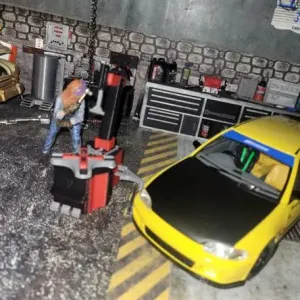 1/24 Machine de changement de pneu / Tire changing machine