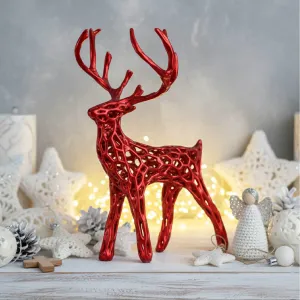 Miniature Modern Deer Family, Voronoi Christmas Decor