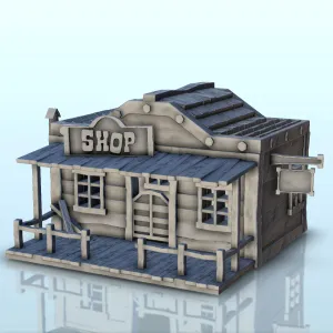 Western shop with canopy and sign (9) - western usa acw mode