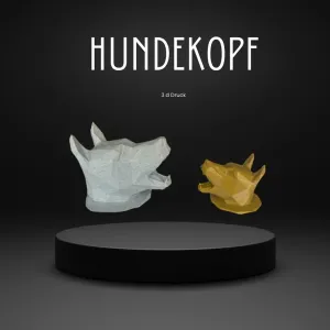Low Poly Dog Statue