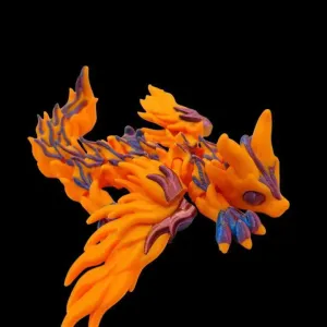 Fire Elemental Dragon Baby and Tadling Flexi
