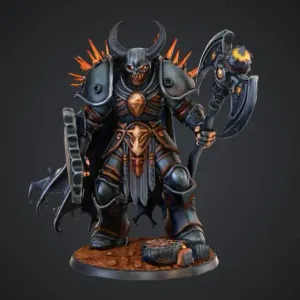 Corrupted grimdark warrior