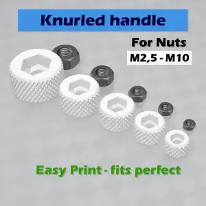 Knurled handle for Hex Nut