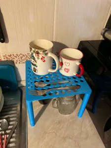 Kitchen table on a table