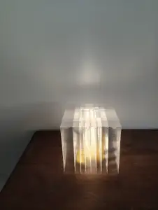 traslucent cube led desk lamp light