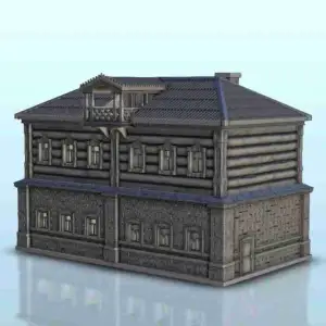 Russian wooden house 4 - miniatures warhammer scenery terrai