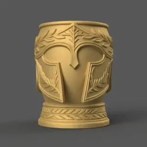 Greek Warrior Helmet Planter & Candle Holder
