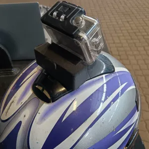 Helmet camera holder to hold a 18650 battery