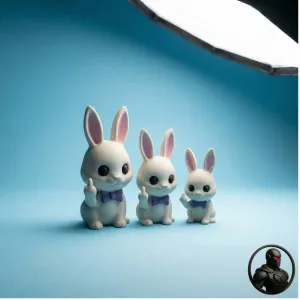 🐰 Bad Bunnies Keychain Set (Cute but Rude!)