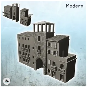 Building facing the Pietra Bridge (Verona, Italy) - miniatur