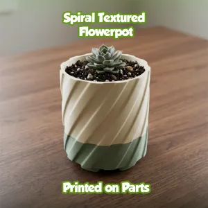 Spiral textured flowerpot