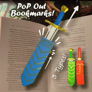 Pop Out Sword Bookmarks
