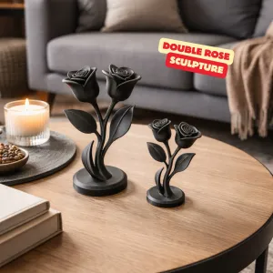 DOUBLE ROSE SCULPTURES / VALENTINES GIFT