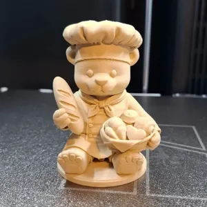 Cozy Baker Bear – Cute Bakery Figurine