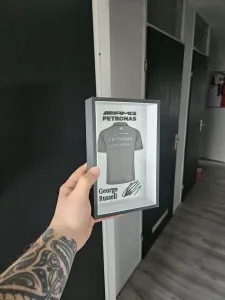 Mercedes AMG George Russell jersey display