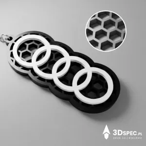 Audi honeycomb keychain
