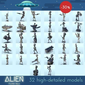 Pack of alien figures  - miniatures figure warhammer science