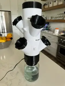 Hydroponic Tower Garden 80mm Pickle Jar Adapter with Funnel