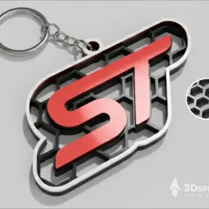 Ford ST logo keychain