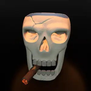 Smoking Skull Deco or Pot with Real smoke