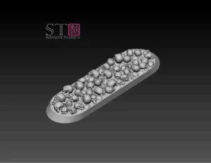 30 -50 mms skull base for war games/minis /dioramas (long)