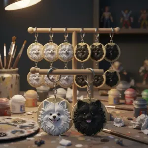 Pomerania Keychain – La sonrisa peluda