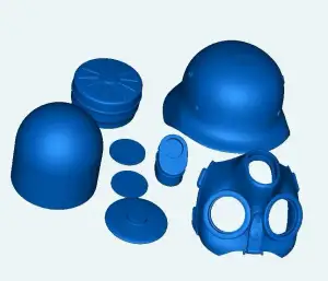 german gasmask toe bar (trekhaak)