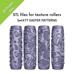 Easter Texture Rollers for clay, eggs, bunnies, chicks