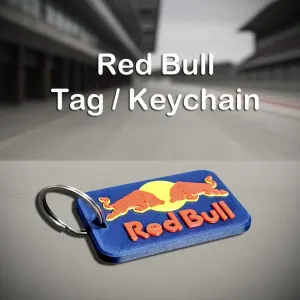 Red Bull Tag or Keychain