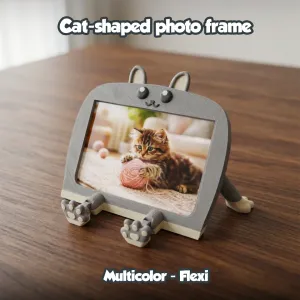 Cat-shaped photo frame - Multicolor - Legs Flexi