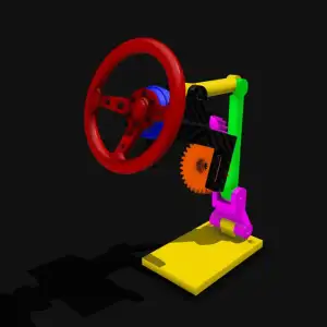 RC 1/10 Steering Wheel Articulated with Servo