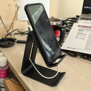 Подставка для смартфона, с вырезом для провода