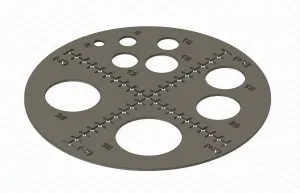 cartesian axis and circles ruler