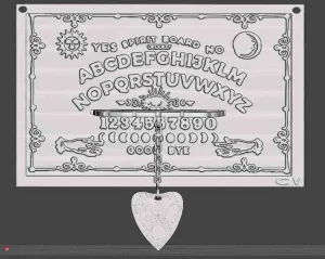 OUIJA BOARD SHELF crystal and pendant holder